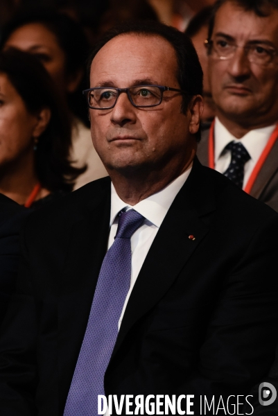 François Hollande salle Wagram.  La démocratie face au terrorisme 