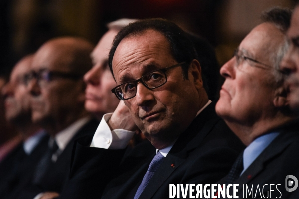 François Hollande salle Wagram.  La démocratie face au terrorisme 