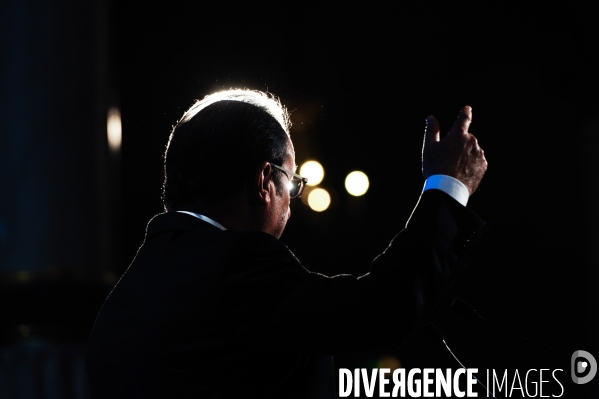 François Hollande salle Wagram.  La démocratie face au terrorisme 