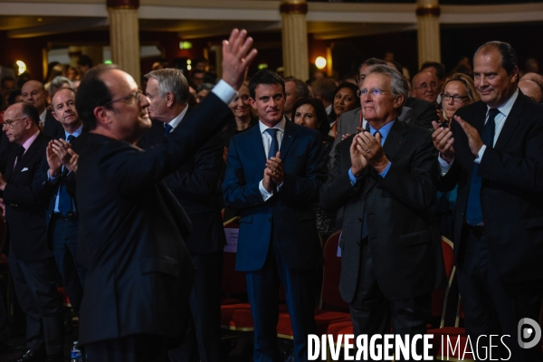 François Hollande salle Wagram.  La démocratie face au terrorisme 