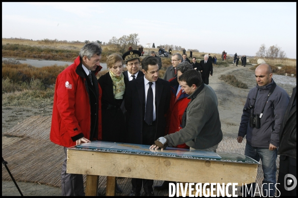 Deplacement de nicolas sarkozy en camargues