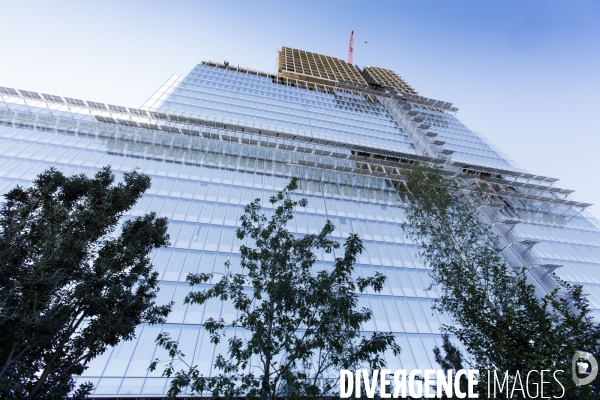 Sur le chantier du nouveau Palais de Justice dans le nord de Paris, à coté du nouveau quartier des Batignolles