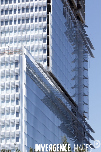 Sur le chantier du nouveau Palais de Justice dans le nord de Paris, à coté du nouveau quartier des Batignolles