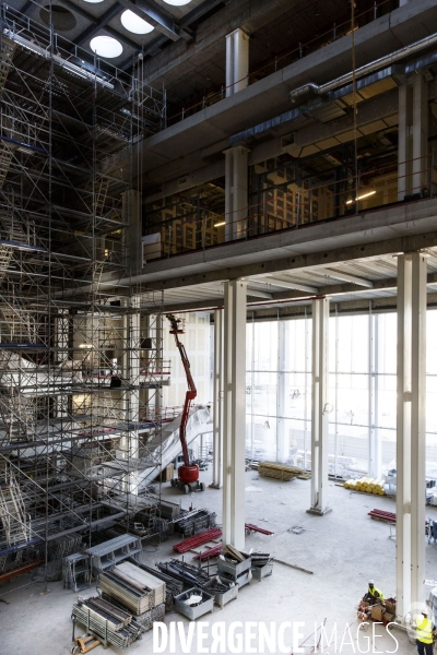 Sur le chantier du nouveau Palais de Justice dans le nord de Paris, à coté du nouveau quartier des Batignolles