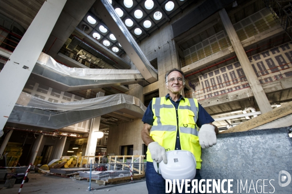 Sur le chantier du nouveau Palais de Justice dans le nord de Paris, à coté du nouveau quartier des Batignolles