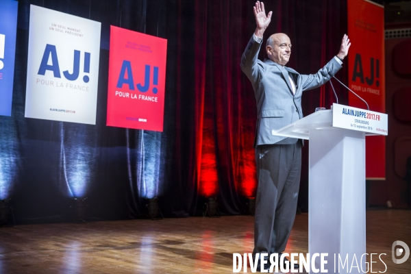 Alain Juppé en meeting à Strasbourg