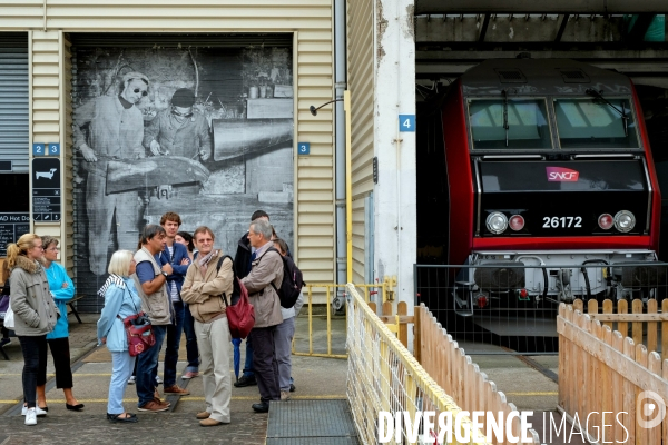 Journees europeennes du patrimoine.Les secrets du Grand Train.Le depot de la Chapelle lieu emblematique du Reseau Nord de la SNCF