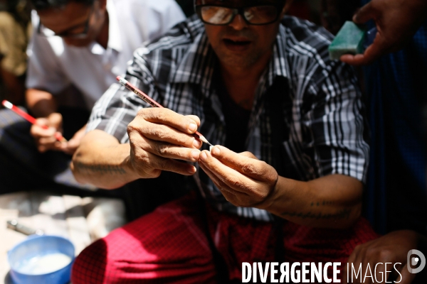 Marché du Jade à Mandalay ( Birmanie )