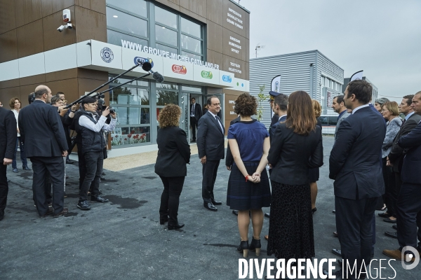 François Hollande à Dammartin-en-Goële