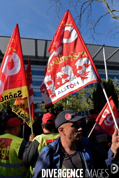 Manifestation des employés d Alstom