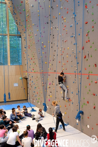 A Paris,le gymnase du stade Suchet est tout en bois