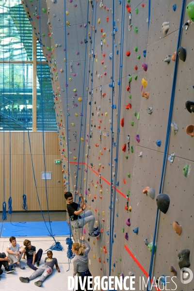 A Paris,le gymnase du stade Suchet est tout en bois