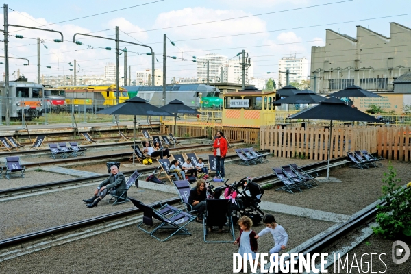 Le Grand Train, Ground Control, friche ferroviaire futur site du quartier Ordener Poissonniers