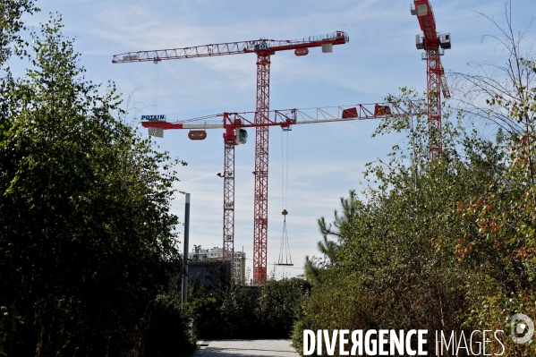 Travaux du futur quartier Clichy Batignolles de Paris