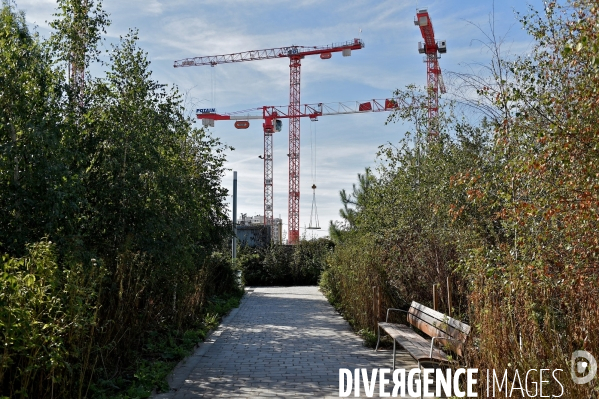 Travaux du futur quartier Clichy Batignolles de Paris