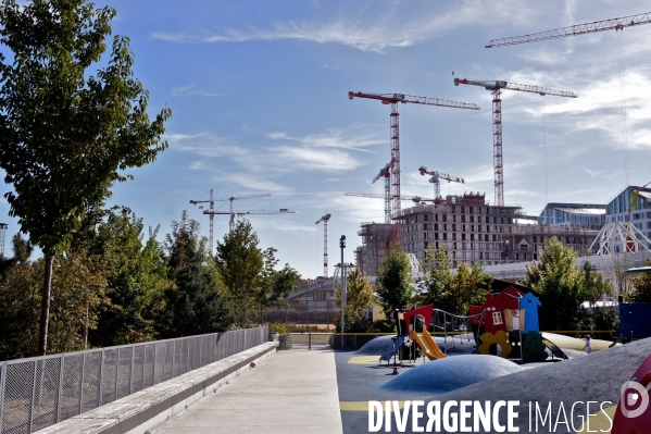 Travaux du futur quartier Clichy Batignolles de Paris