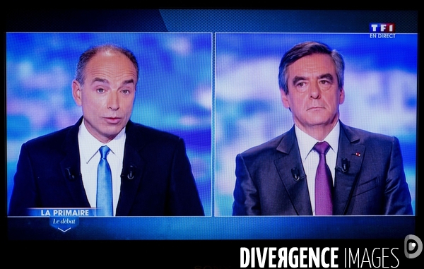 1er débat télévisé organisé par TF1, RTL et Le Figaro, entre les sept candidats aux primaires de la droite et du centre.