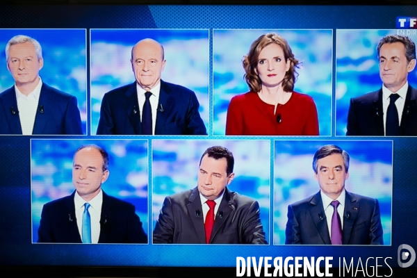 Debat televise pour la primaire de droite.