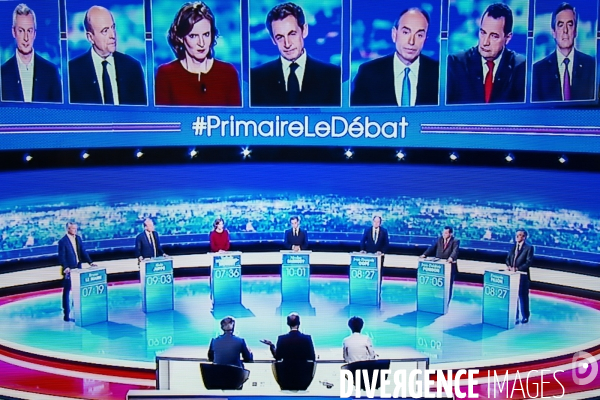 Debat televise pour la primaire de droite.