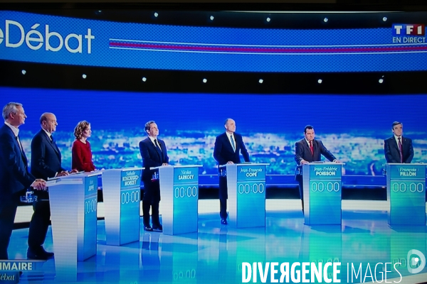 Debat televise pour la primaire de droite.