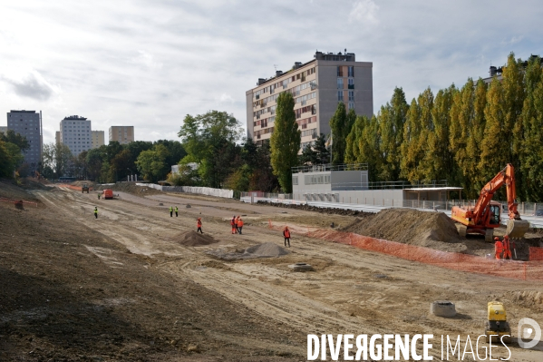 Inauguration des travaux du nouveau tramway T4