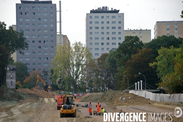 Inauguration des travaux du nouveau tramway T4