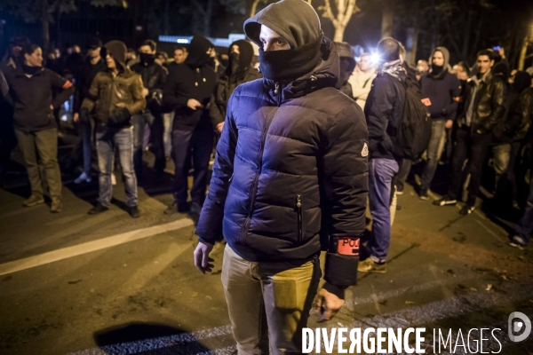 Action des policiers en colère.