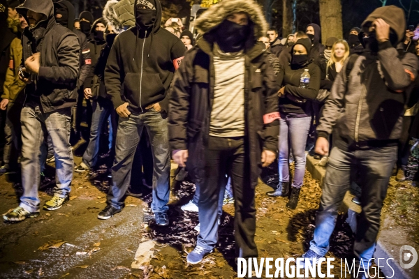 Action des policiers en colère.