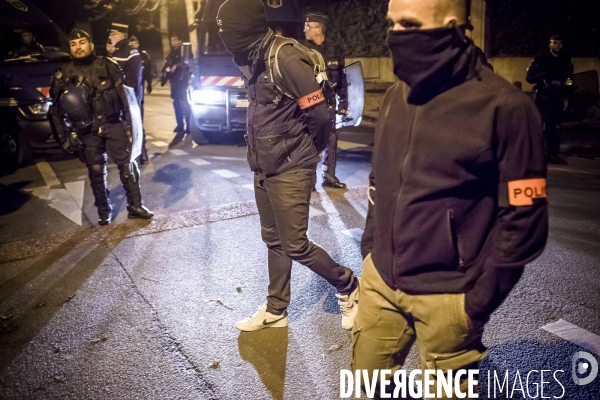 Action des policiers en colère.