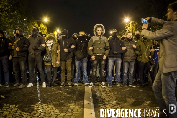 Action des policiers en colère.