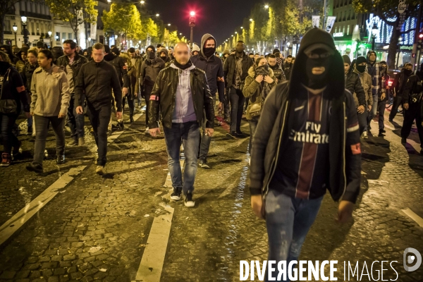 Action des policiers en colère.