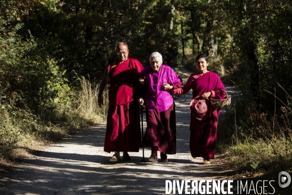 La Peintre Yahne Le Toumelin et son fils Matthieu Ricard chez eux en Dordogne