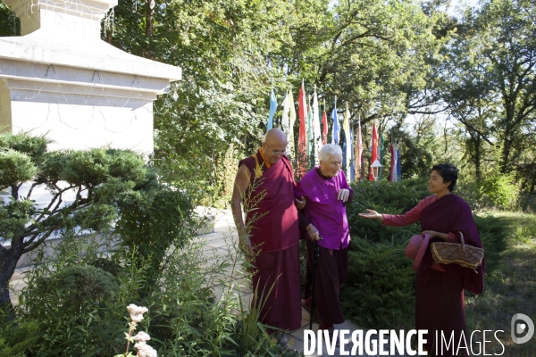 La Peintre Yahne Le Toumelin et son fils Matthieu Ricard chez eux en Dordogne