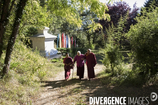 La Peintre Yahne Le Toumelin et son fils Matthieu Ricard chez eux en Dordogne