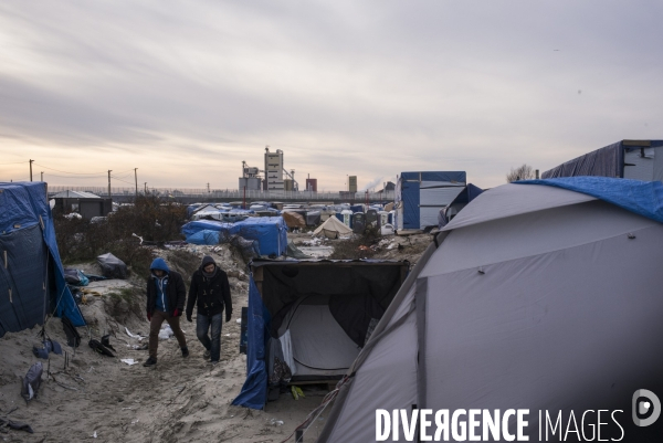 La jungle de calais, abritant des refugies.