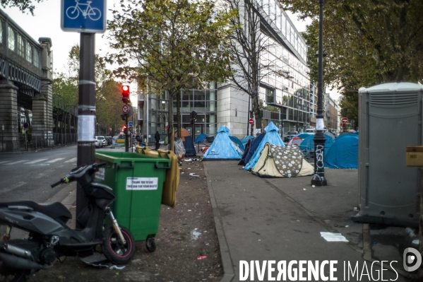 Campement de migrants à Jaures