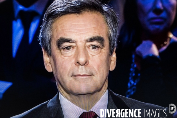 Captures d ecran, second debat télévisé pour la primaire de droite et du centre.