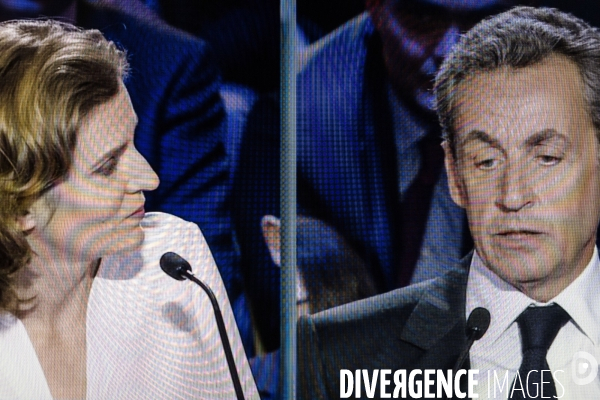 Captures d ecran, second debat télévisé pour la primaire de droite et du centre.