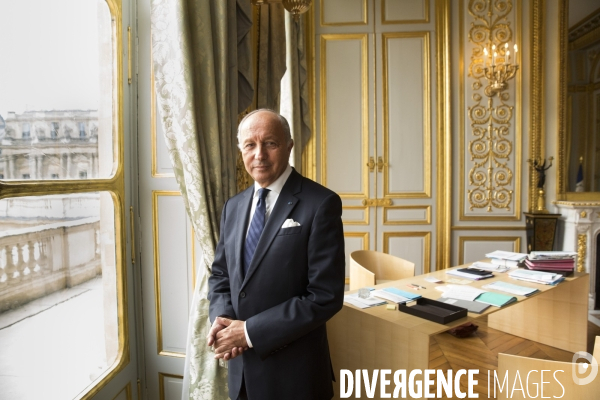 Laurent FABIUS, Président du Conseil Constitutionnel, dans son bureau du Palais Royal.