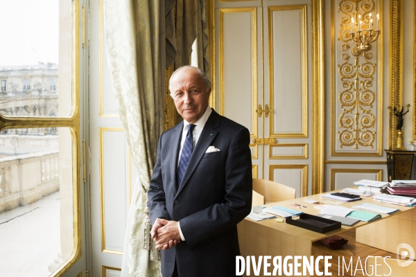 Laurent FABIUS, Président du Conseil Constitutionnel, dans son bureau du Palais Royal.