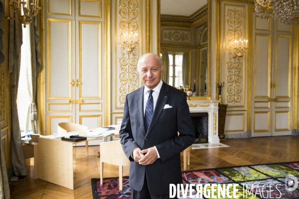 Laurent FABIUS, Président du Conseil Constitutionnel, dans son bureau du Palais Royal.