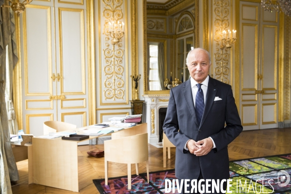 Laurent FABIUS, Président du Conseil Constitutionnel, dans son bureau du Palais Royal.