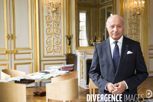 Laurent FABIUS, Président du Conseil Constitutionnel, dans son bureau du Palais Royal.