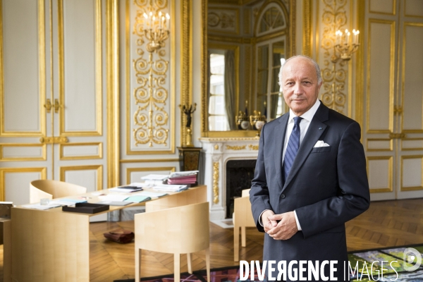 Laurent FABIUS, Président du Conseil Constitutionnel, dans son bureau du Palais Royal.