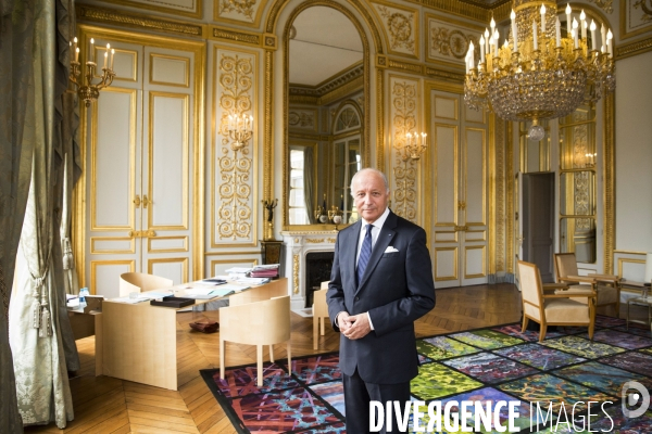 Laurent FABIUS, Président du Conseil Constitutionnel, dans son bureau du Palais Royal.