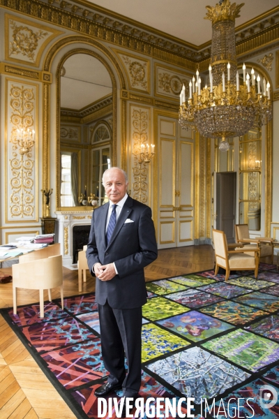 Laurent FABIUS, Président du Conseil Constitutionnel, dans son bureau du Palais Royal.