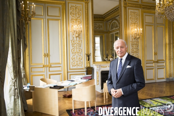 Laurent FABIUS, Président du Conseil Constitutionnel, dans son bureau du Palais Royal.