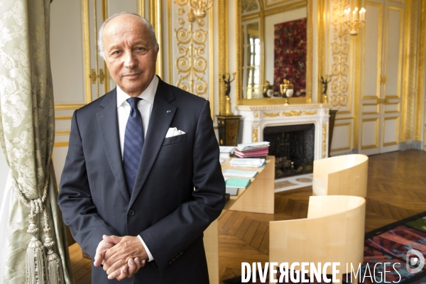 Laurent FABIUS, Président du Conseil Constitutionnel, dans son bureau du Palais Royal.