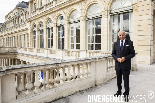 Laurent FABIUS, Président du Conseil Constitutionnel, dans son bureau du Palais Royal.