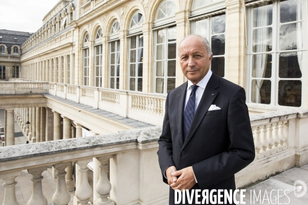 Laurent FABIUS, Président du Conseil Constitutionnel, dans son bureau du Palais Royal.